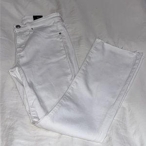 NEVER WORN, AG high rise white flare jeans, size 24
